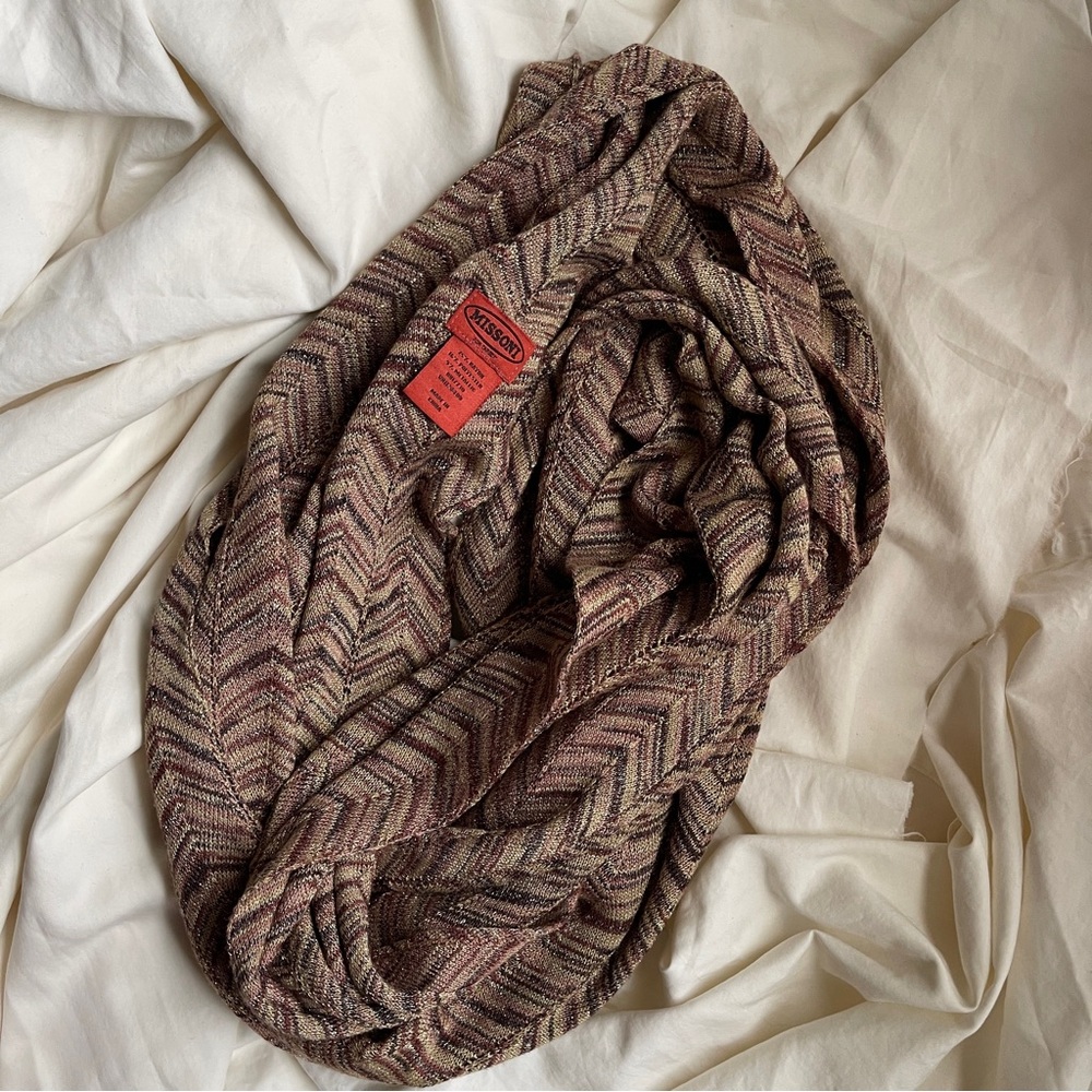 Missoni for Target Brown/Tan Chevron Infinity Scarf